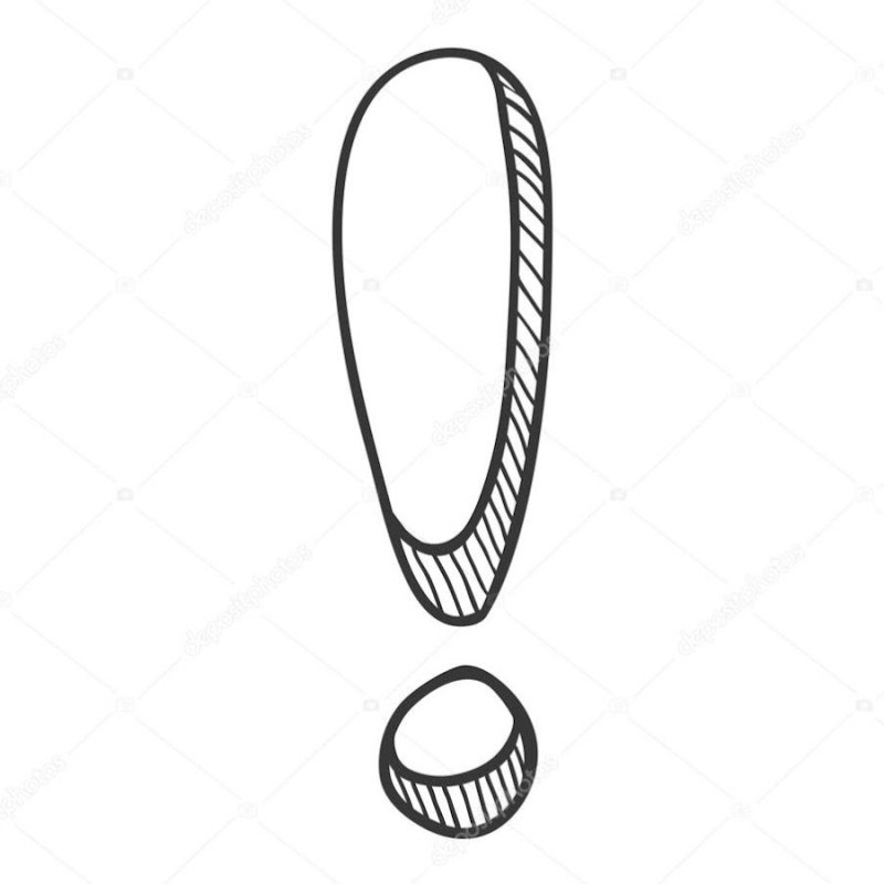 Восклицательный знак раскраска