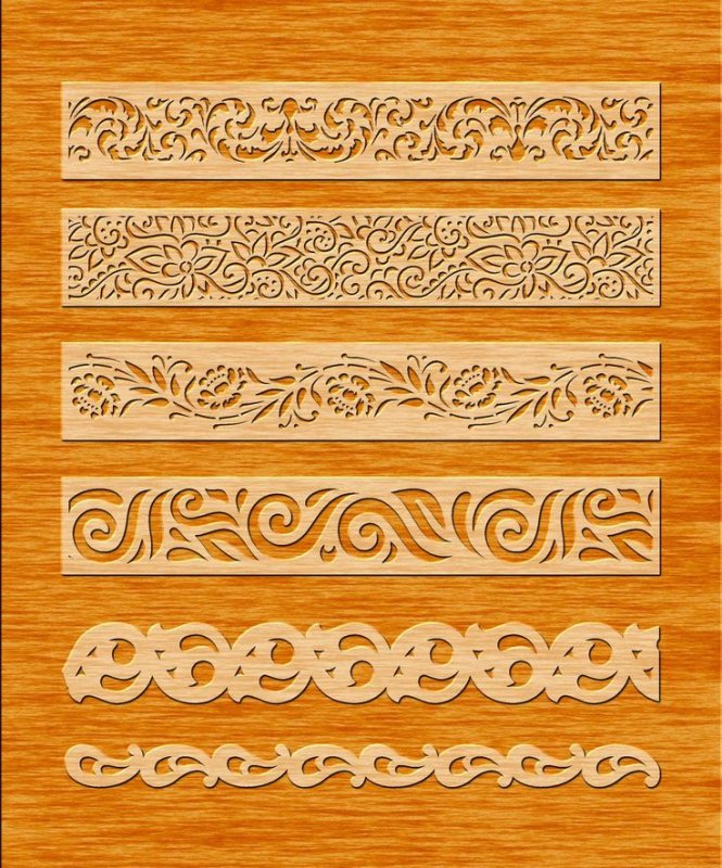 Орнаментальная резьба прорезная вектор