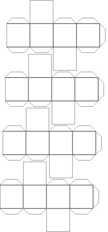 Развертка Куба 4 на 4 см