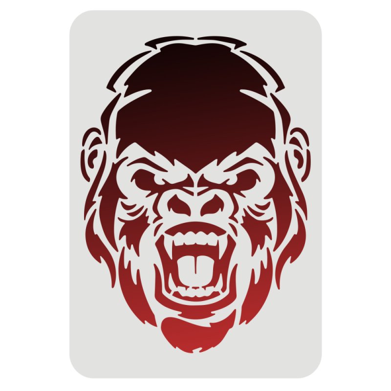 Горилла трафарет