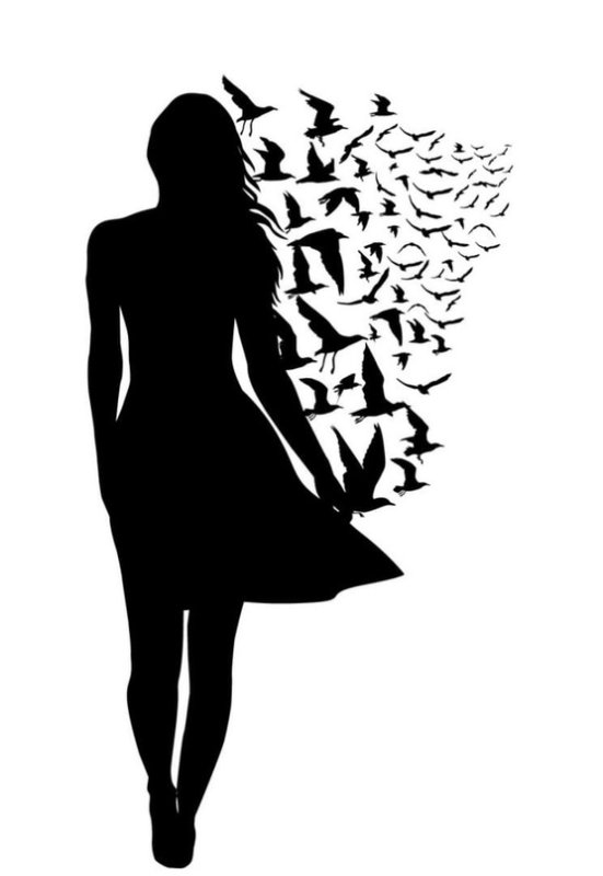 Женский силуэт рисунок