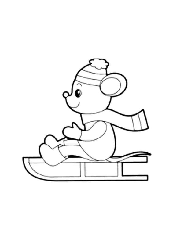 Зимние раскраски для малышей