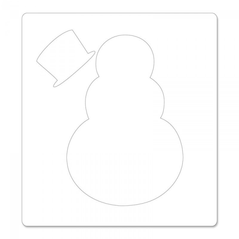 Снеговик в шляпе вырубка