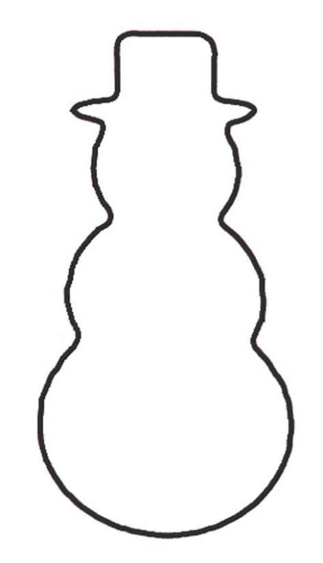 Снеговик трафарет для пряников