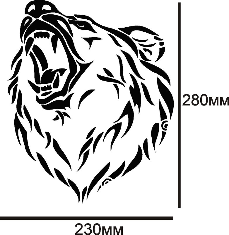 Голова медведя эскиз