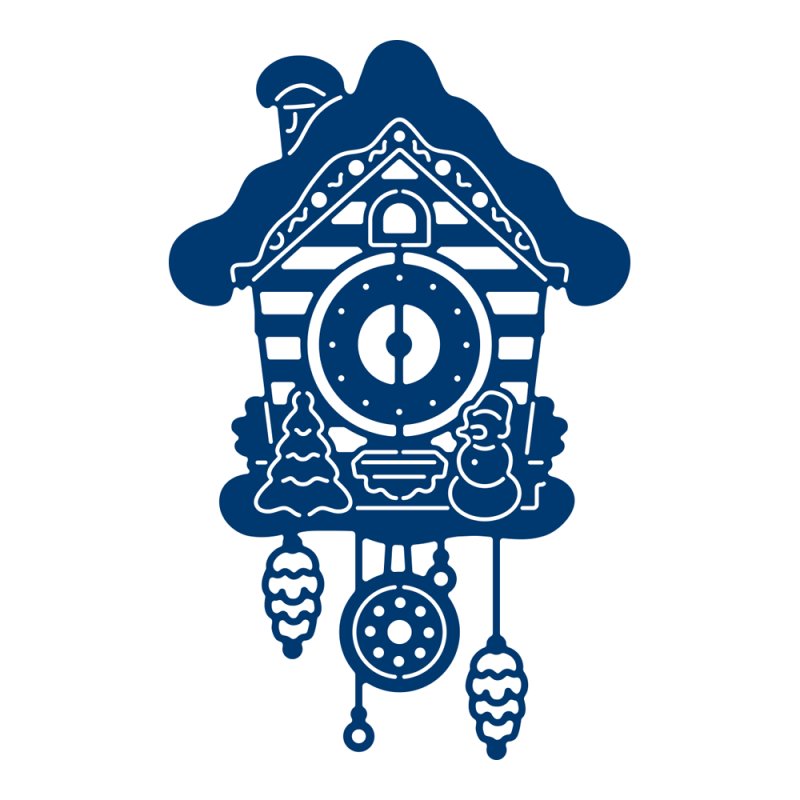 Часы с кукушкой трафарет для новогодних