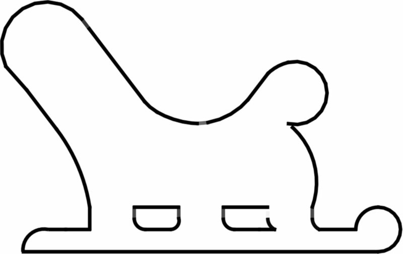 Трафарет саней