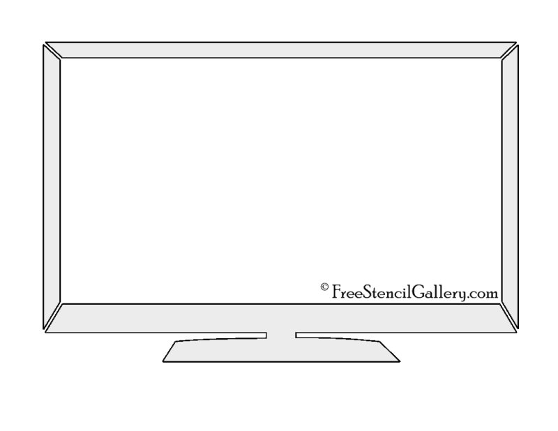 Телевизор трафарет маленький