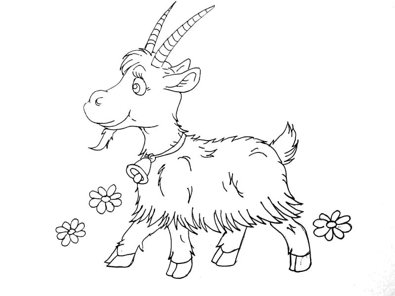 Козлик раскраска