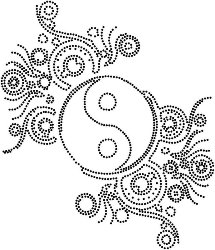 Точечная роспись контурами схемы