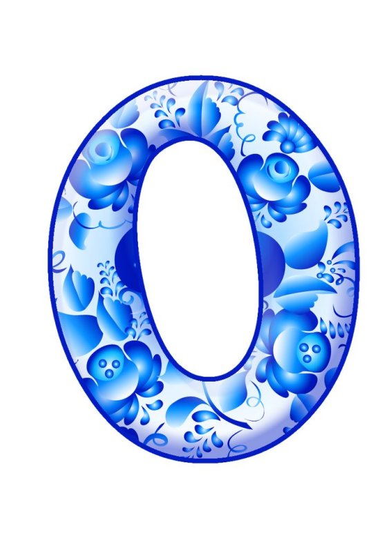 Буквы в стиле Гжель