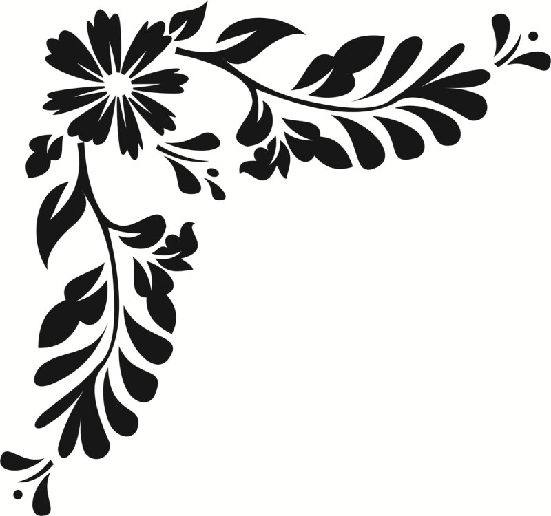 Угловой узор трафарет