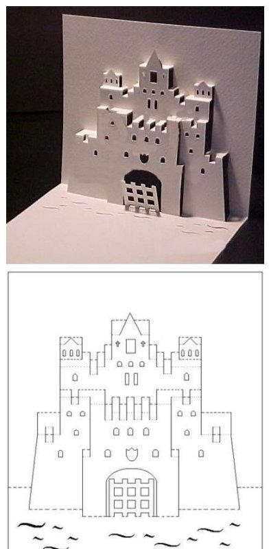 Готический собор киригами схема