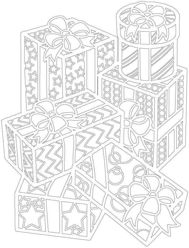 Вытынанка подарок новогодний