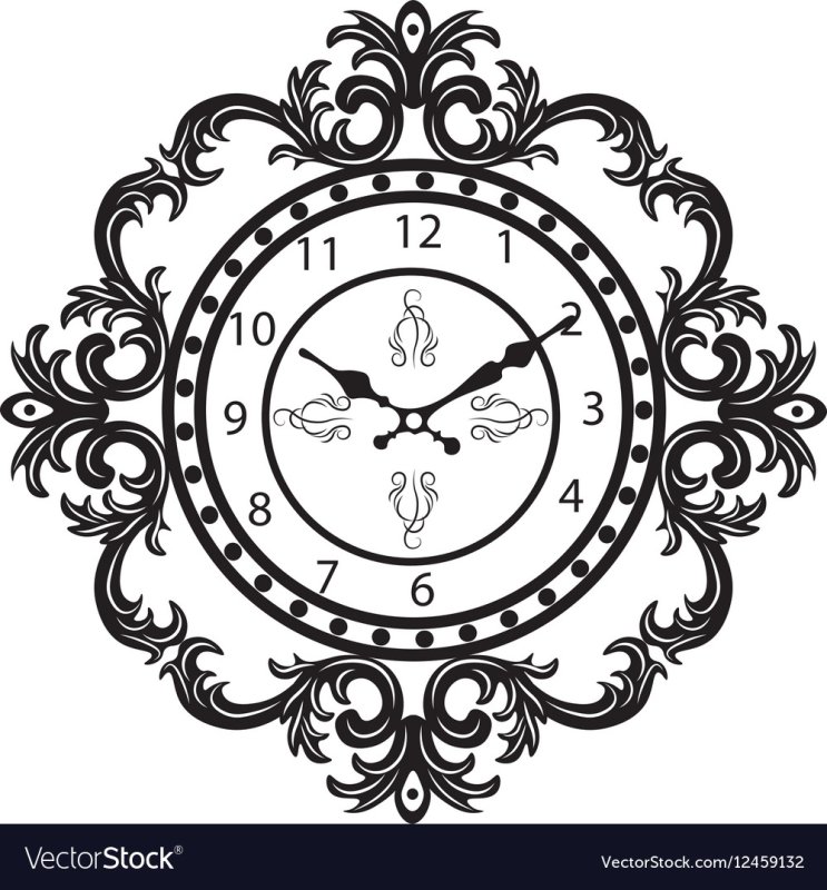 Трафарет часов