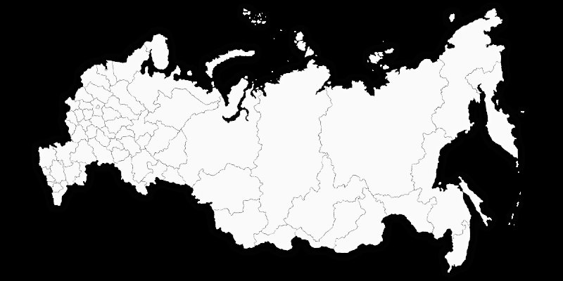 Пустая карта России субъекты Федерации 2023