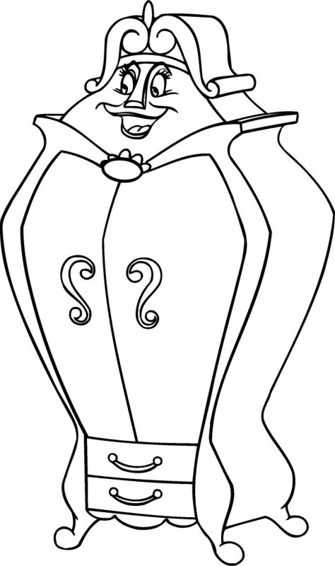 Раскраска чудовище из сказки красавица и чудовище