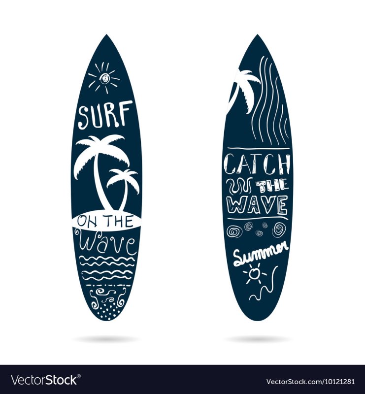 Доска для серфа трафарет