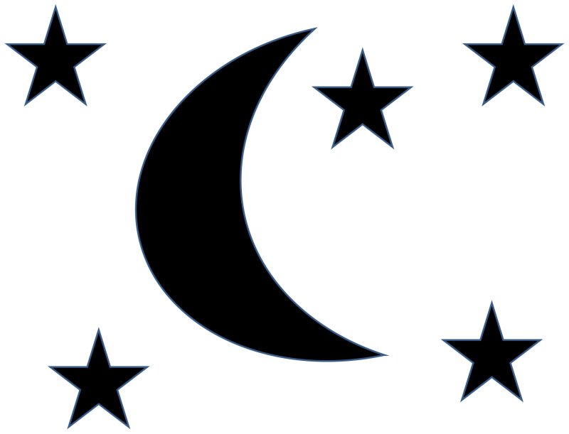 Трафарет месяца для вырезания