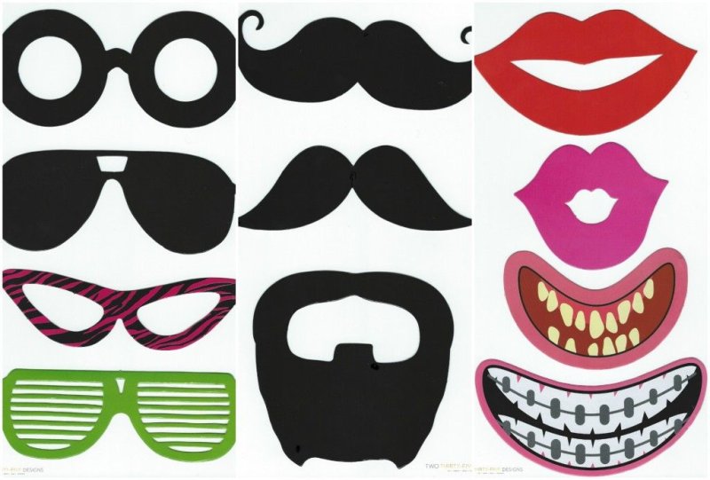 Усы на палочке для фотосессии