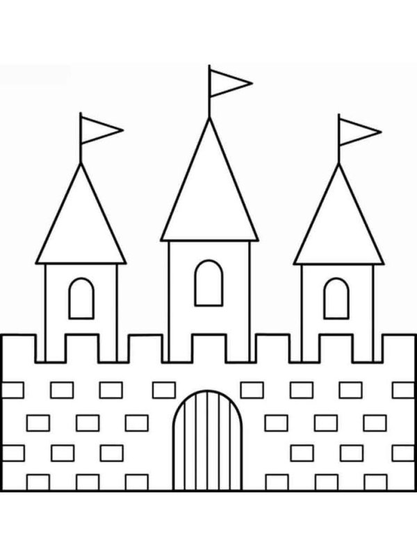 Раскраски замки и дворцы