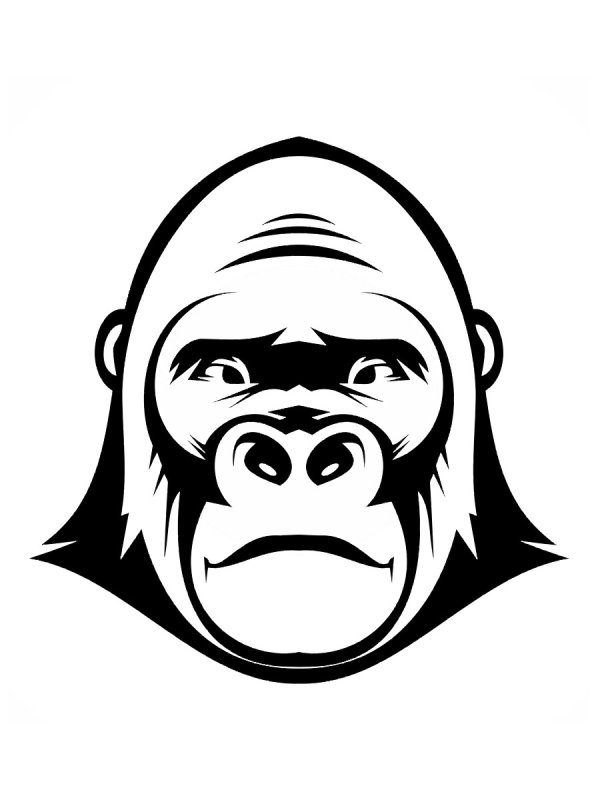 Горилла трафарет