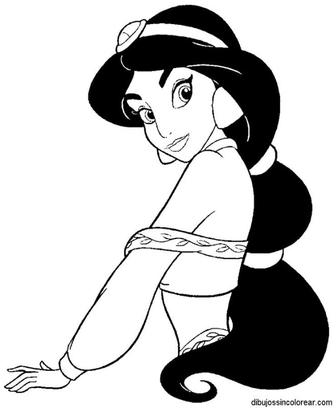 Жасмин Дисней раскраска