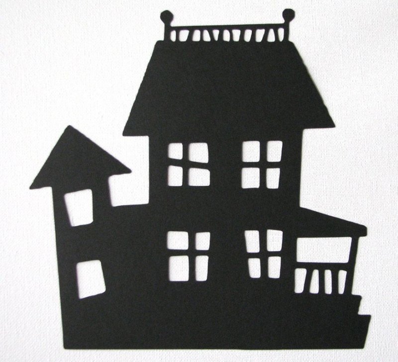 Домик трафарет