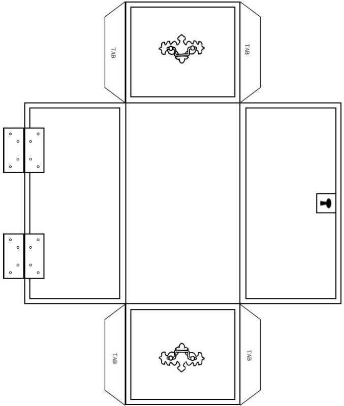 Развертки коробочек для кукол