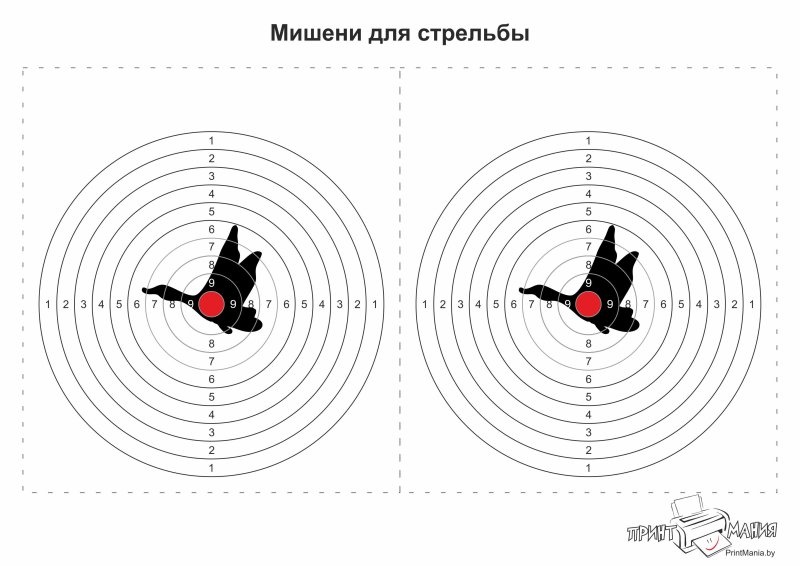 Мишень пристрелочная а4 10 метров