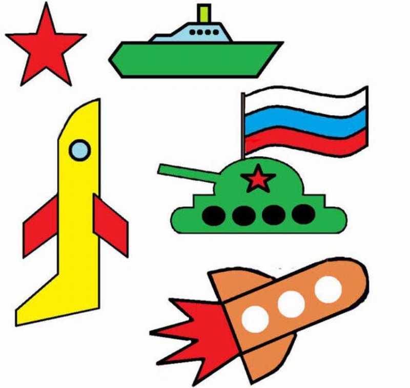 Аппликация к 23 февраля