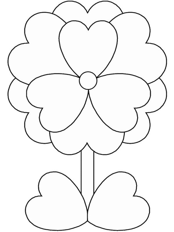 Трафарет цветок для детей