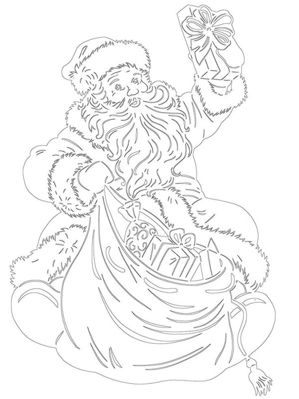 Трафареты Деда Мороза и Снегурочки