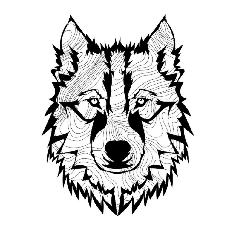 Векторное изображение волка