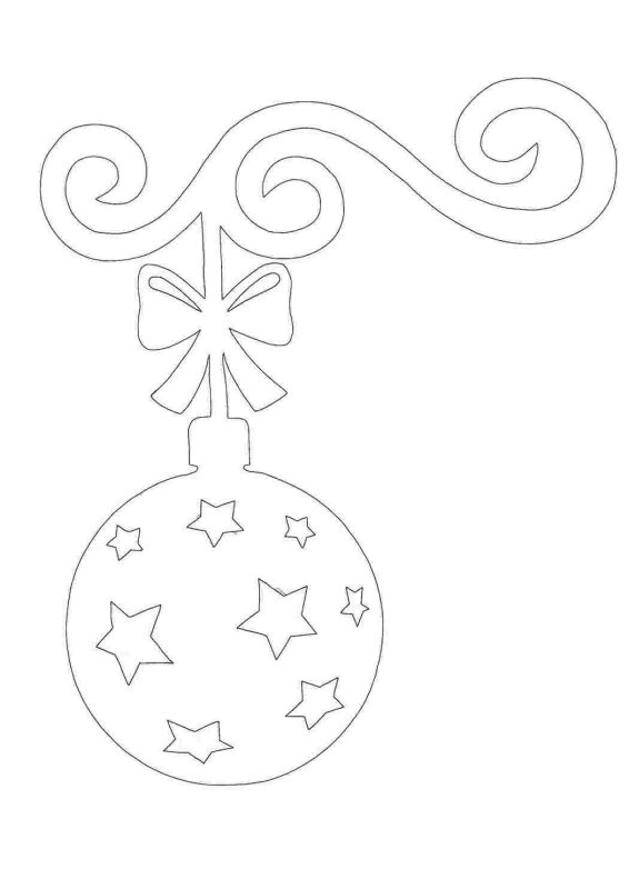 Новогодние шары трафарет