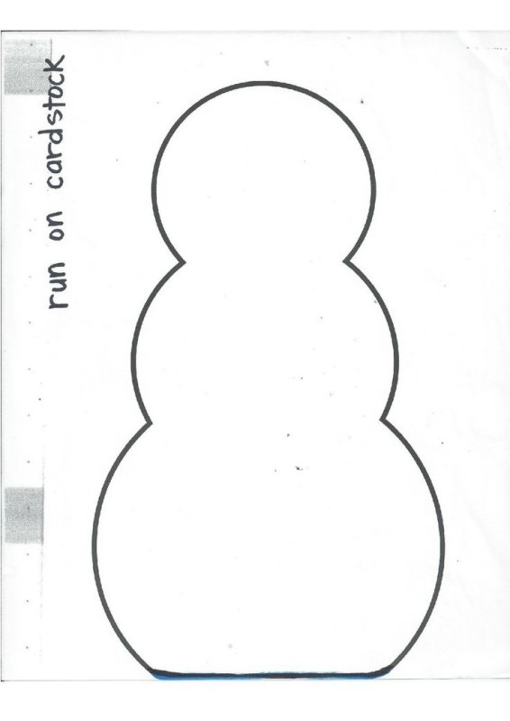 Снеговик аппликация из бумаги шаблоны для вырезания