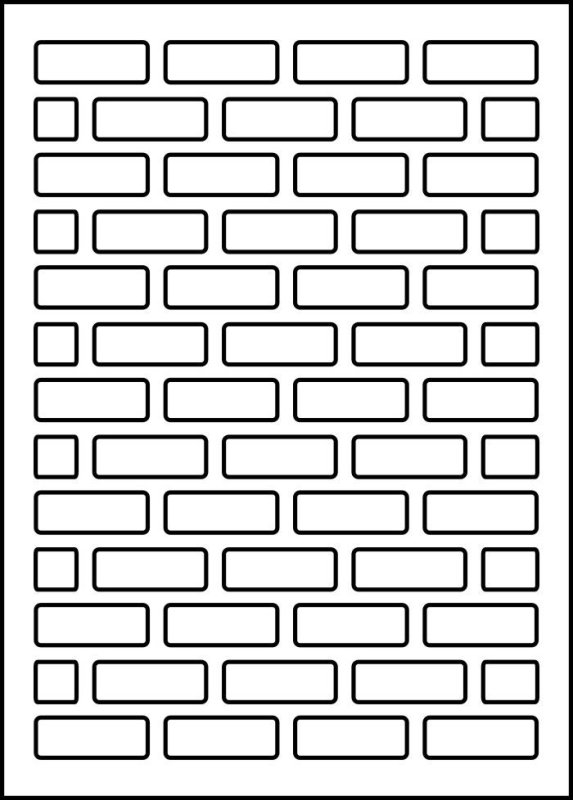 Кирпичная стена трафарет