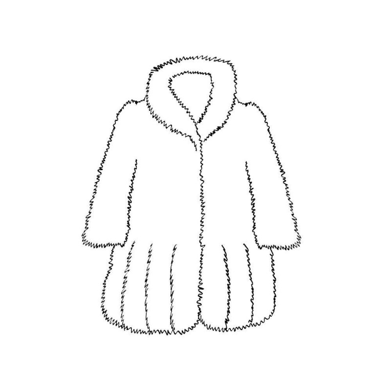 Шубка раскраска для детей