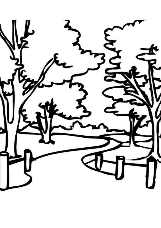 Раскраска пейзаж