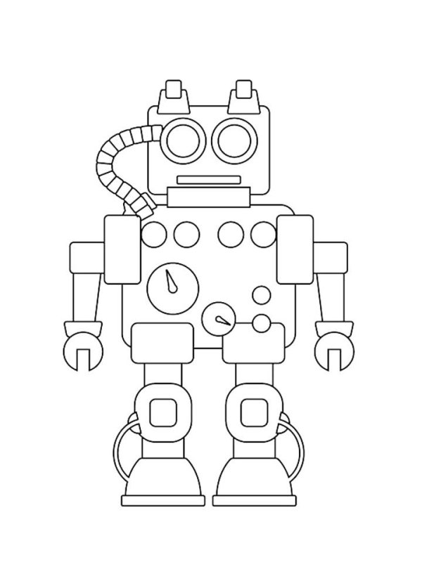 Робот раскраска для детей