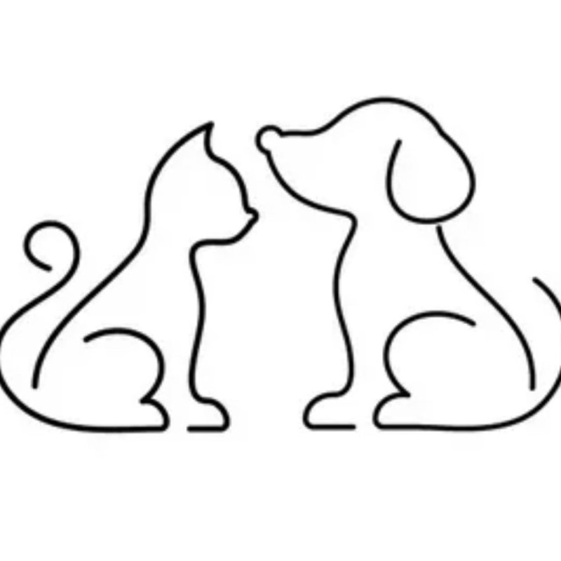 Трафарет кошки и собаки
