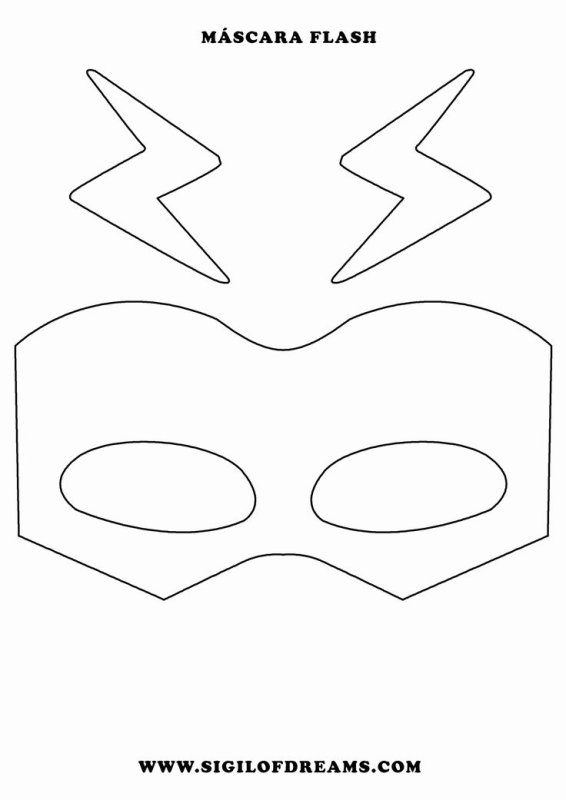 Маска трафарет для детей