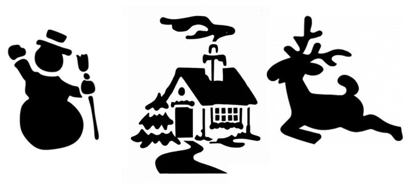 Новогодние силуэты на окна