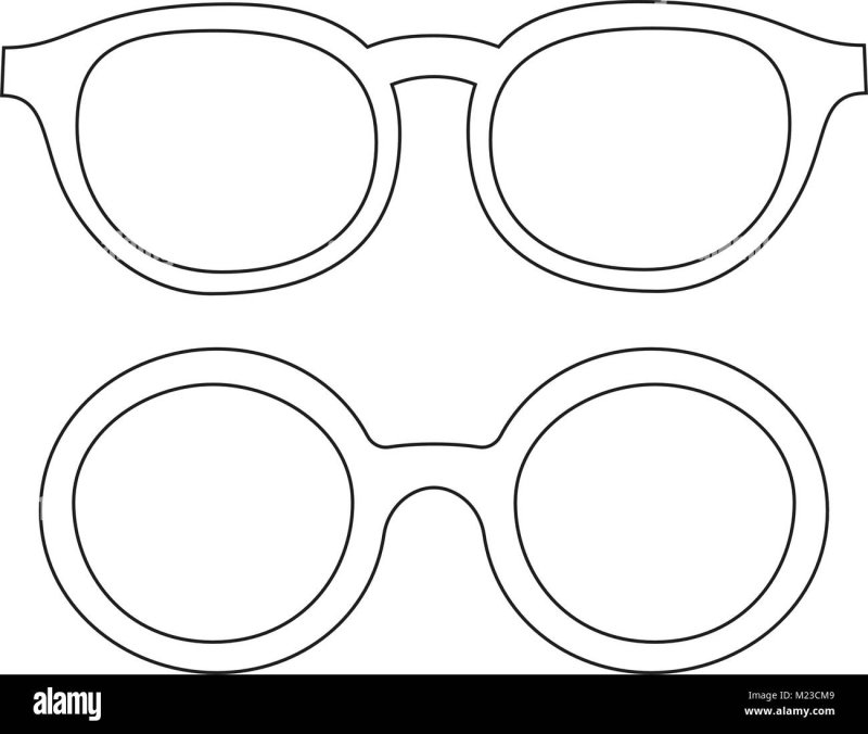 Трафарет очков