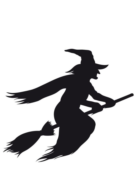 Хэллоуин ведьмочка на метле
