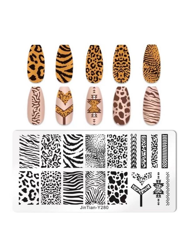 Пластина для стемпинг леопард