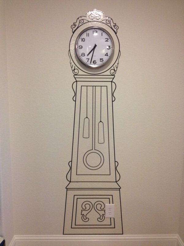 Напольные часы нарисованные