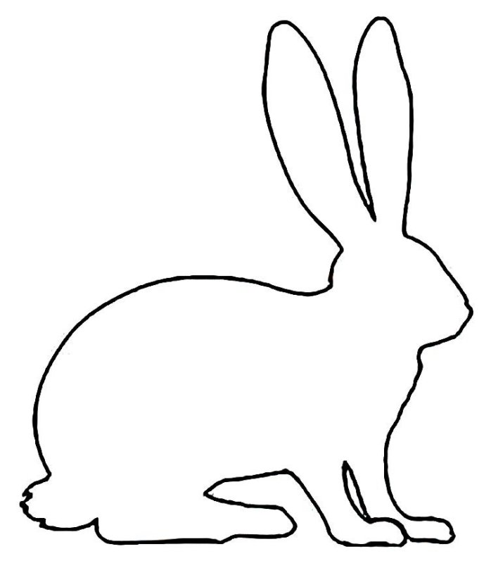 Трафарет зайца для вырезания