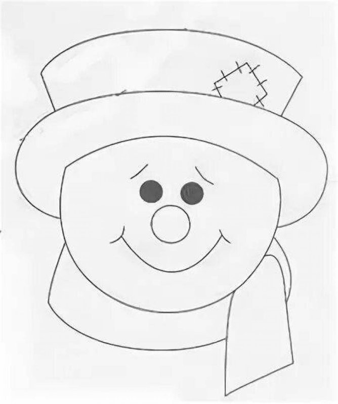 Снеговик из фетра выкройка