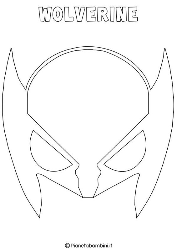 Маска супергероя трафарет